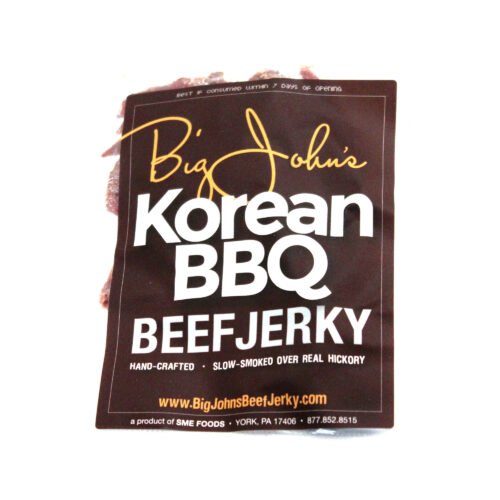 small bag of Korean BBQ beef jerky